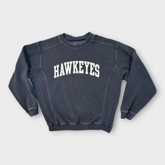 Vintage Gear for Sports Iowa Hawkeyes Women's Spellout Script Sweatshirt black S - Picture 6 of 8